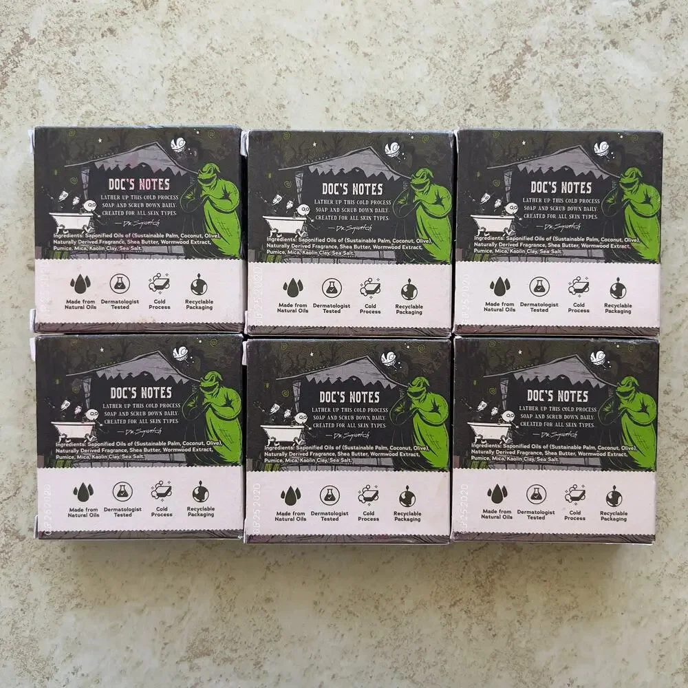 6 pk DR. SQUATCH Halloween Natural Bar Soap Limited Edition Oogie Boogie's Brew